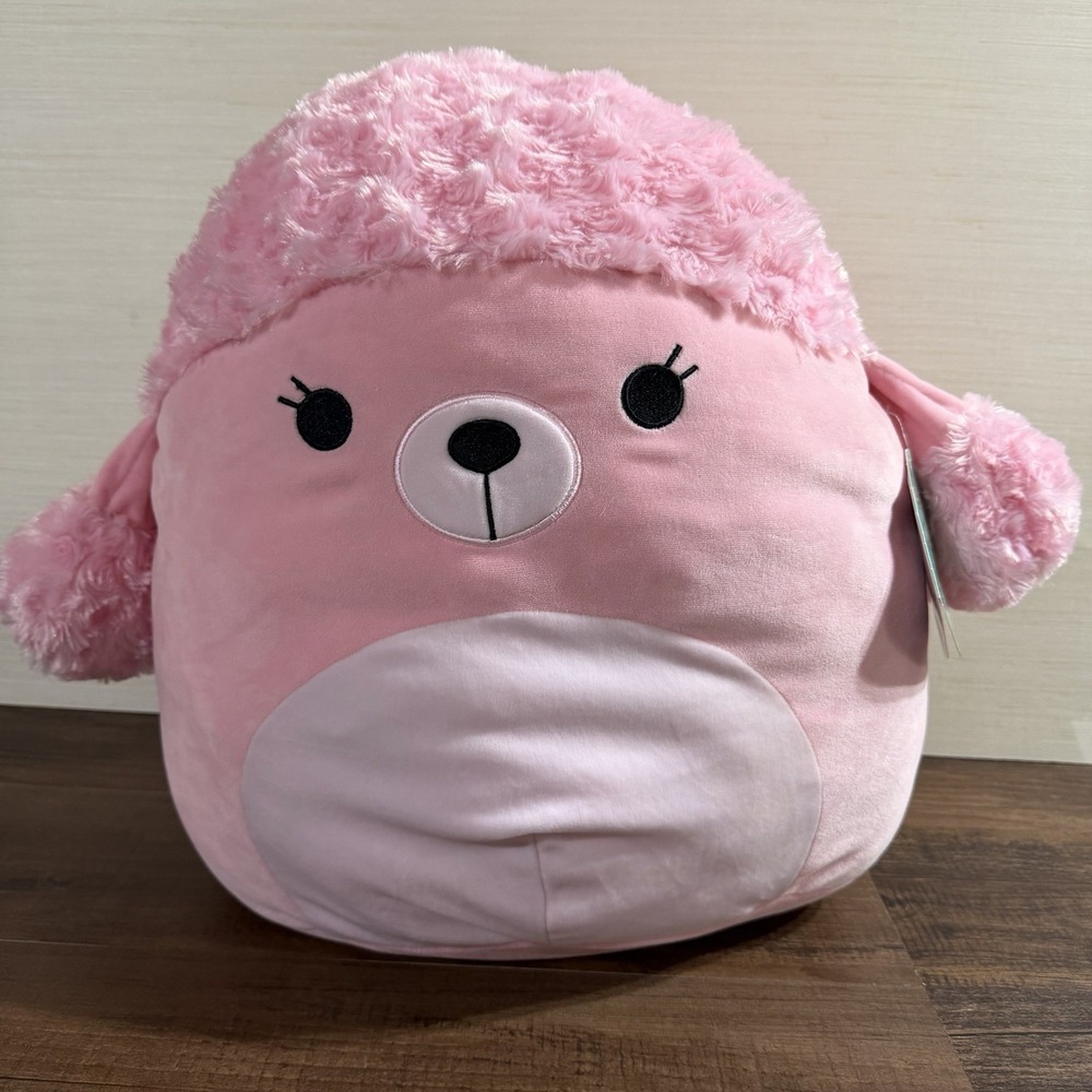 Squishmallow CHLOE Pink Poodle Dog 16" AUTHENTIC Kellytoy Soft Jumbo Plush Gift